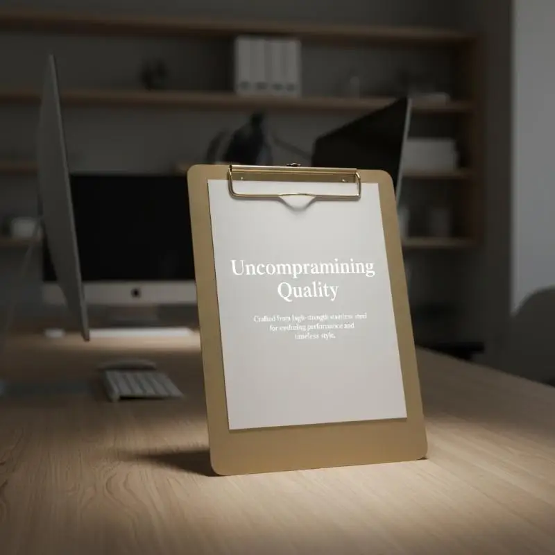 골든 스테인레스 스틸 클립보드 학교 사무실 비즈니스 프레젠테이션을 위한 경량 문서 홀더 정리함