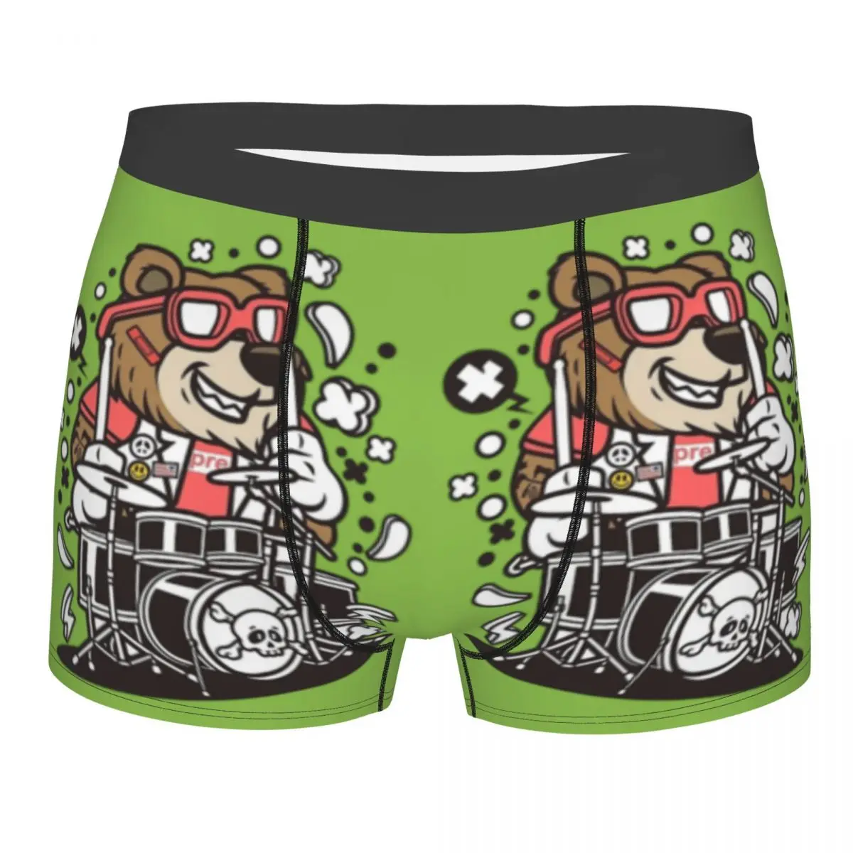 

Teddy Bear Drummer Men Boxer Briefs Underpants Teddy Boy Highly Breathable Top Quality Gift Idea