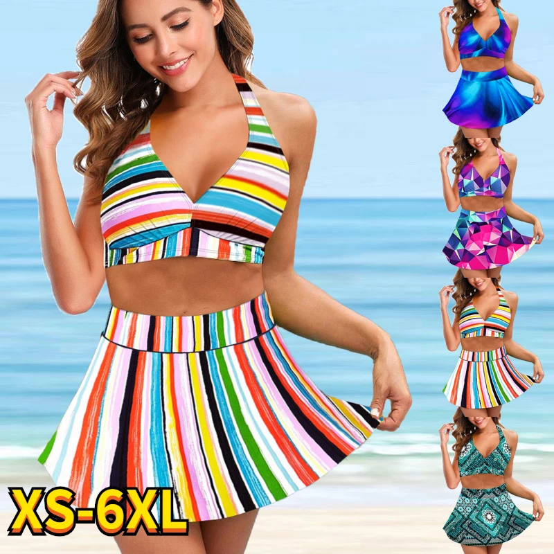 

Sexy Bikinis Swimdress 2022 New Swimwear Women Swimsuit Female Bikini Set Tie-dyed Print Bathing Suit Summer Biquini Monokini