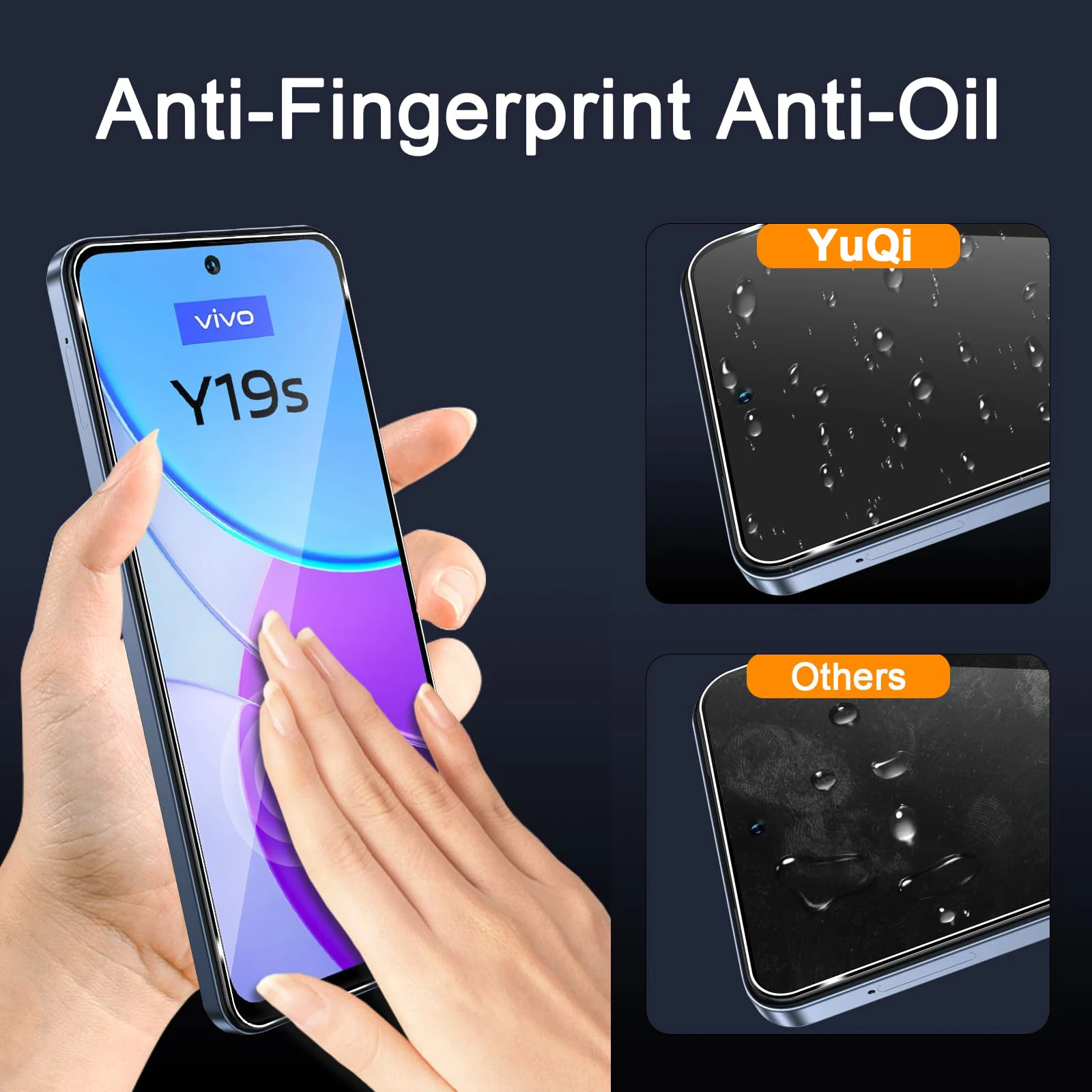 VIVO Y19s HD Crystal Tempered Glass Screen Protector - Premium 9H Anti-Scratch, Case-Friendly Design