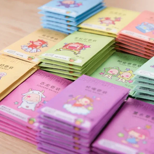 12pcs Fragrance Sachets Freshener Bag Natural Aromatherapy Random Taste Incense Wardrobe-Cupboard AirFlavor Scent Lemon Rose 2