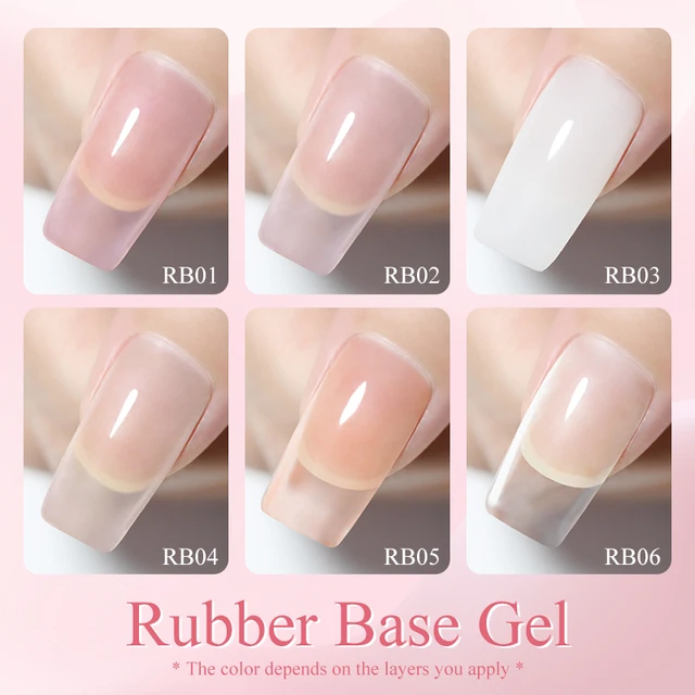 Rubber Base Gel Nail Polish Manicure 15ml 4