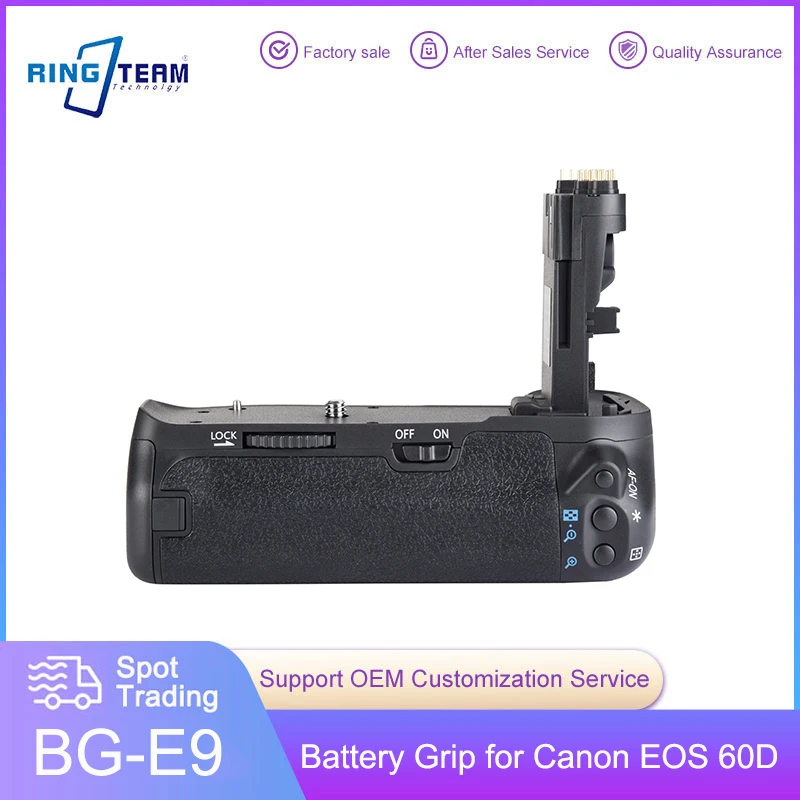 Bg-E9 Battery Grip Per Canon Eos 60D 60Da Digital Slr Camera Bg-E9 Bg-60Da Vertical Grip Work Lp-E6 Batterie Agli Ioni Di Litio