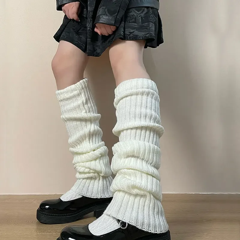 

Knitted Long Leg Warmers Socks Women Girls Autumn Winter Warm Knee High Foot Cover Stockings Crochet Socks Leggings Boot Cuffs