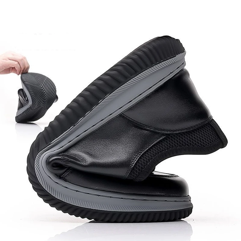New Men Shoes PU Leather Lightwear Sport for Man Shoe Breathable Lace Up Comfortable Running Casual Shoes Outdoor Male Sneakers 5