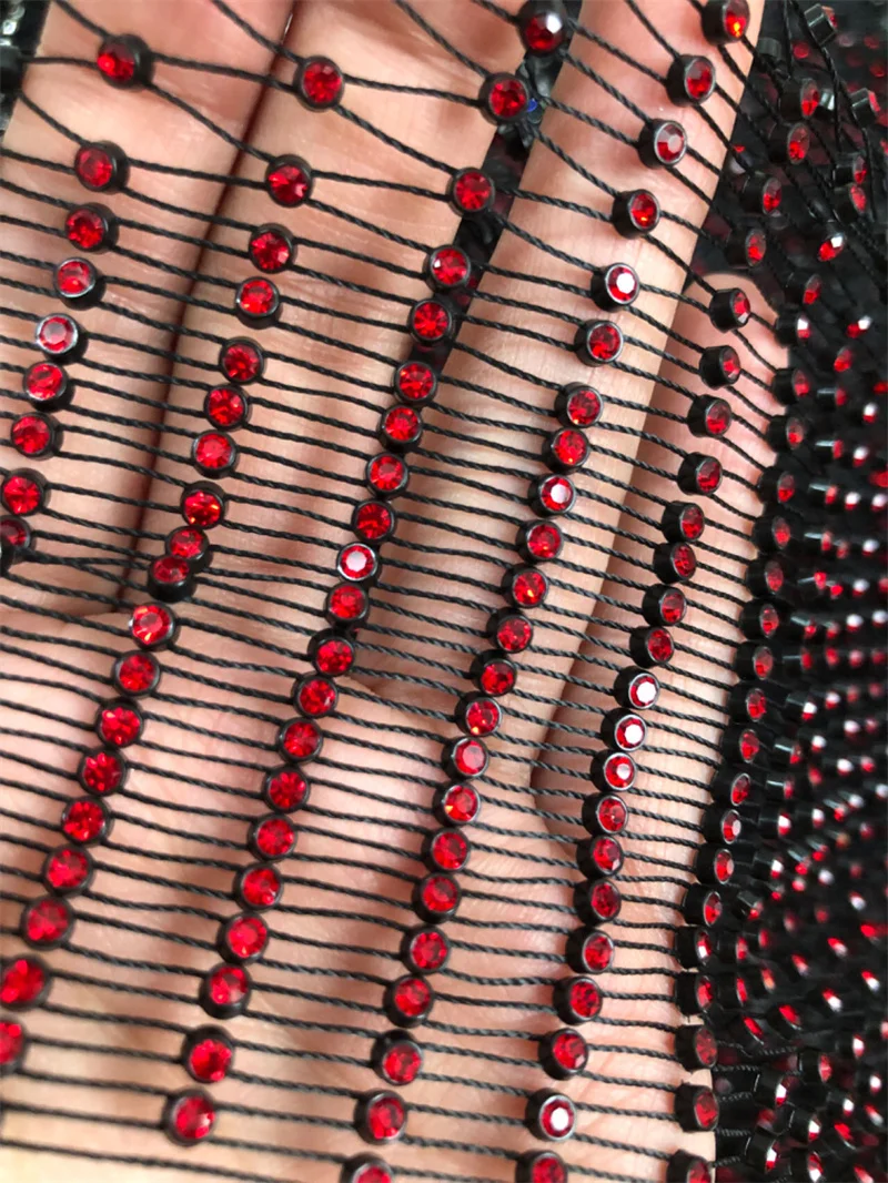 Abito in rete strass trasparente Sexy festivo club elasticizzato