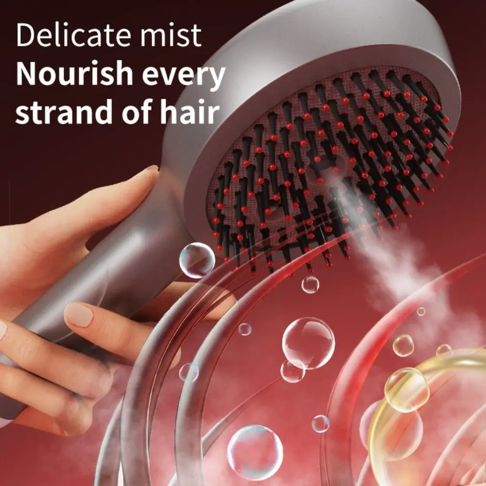 High Frequency Vibration 2-in-1 Styling Brush 650nm Red Light Hair Follicle Massage Electric Massage Spray Comb Smooth