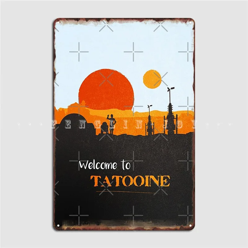 

Welcome To Tatooine Poster Metal Plaque Wall Pub Cinema Custom Painting Décor Tin Sign Poster