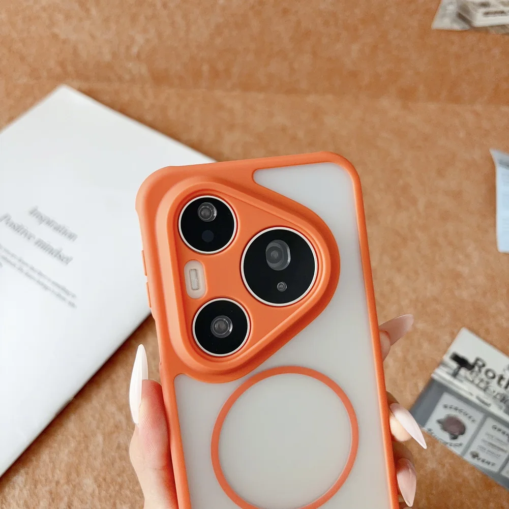 Magnetic Ring Protective Case with Side Vent Holes and Skin-Feel Finish