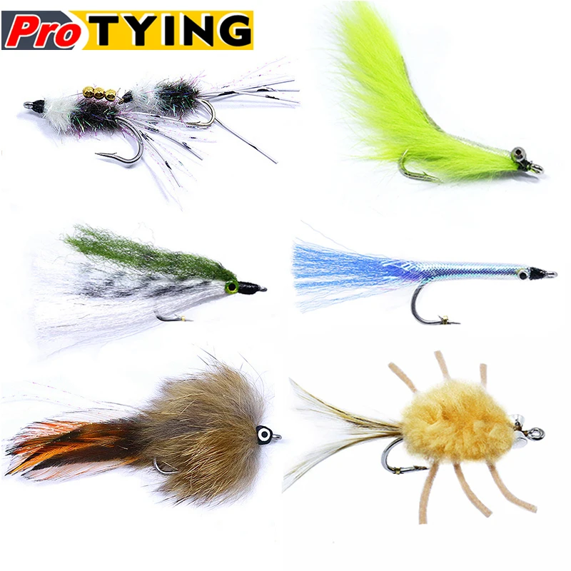 Repaader 2 Pz Boxed 2 #-2/0 Baitfish & Gambero Style Saltwater Streamer Mosche Seabass Bonefish Pesca A Mosca Esche Artificiali