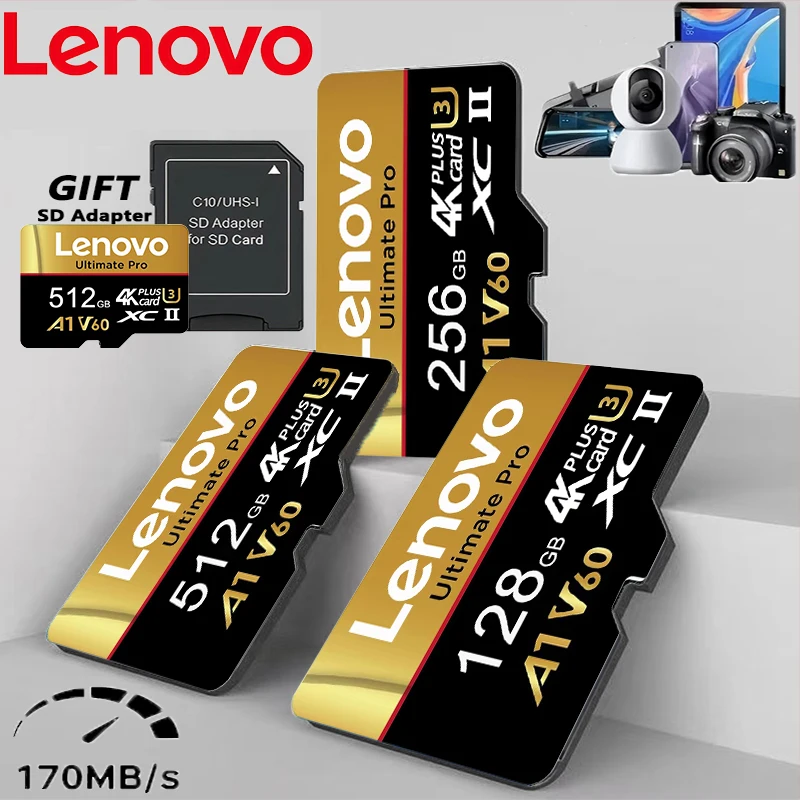 레노버 U1 A1 클래스 10 SD 카드 16GB 512GB 256GB 128GB 32GB..