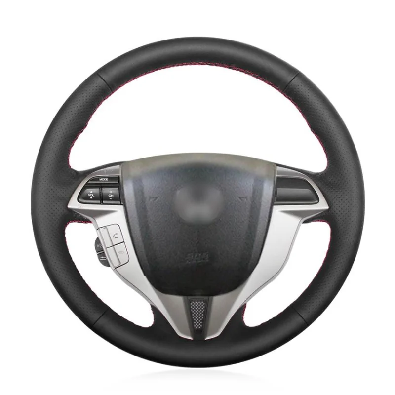 Leather Customized Hand Sewn Steering Wheel Cover for Honda Accord 8