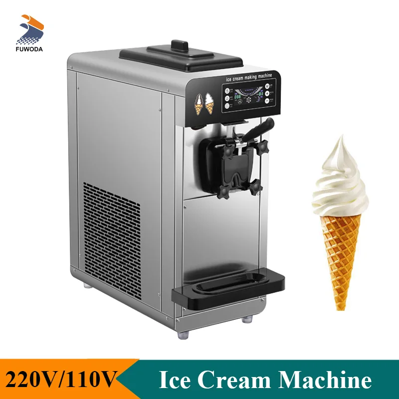 Commercial Ice Cream Machine Single Flavor Tabletop Soft Ice