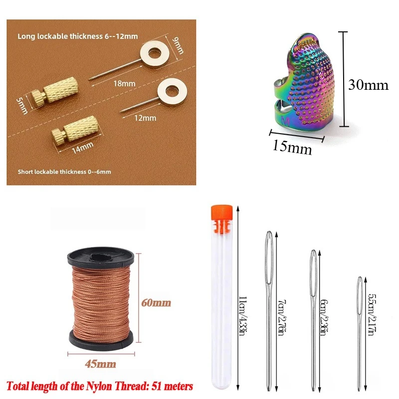 Leather Suture Positioning Needle Tool Set for Crafting