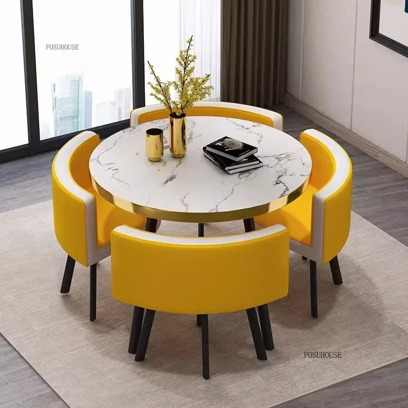 Light Luxury Home Furniture Modern Dining Tables High-end Reception Negotiation Dining Tables Restaurant Design Table and Chair