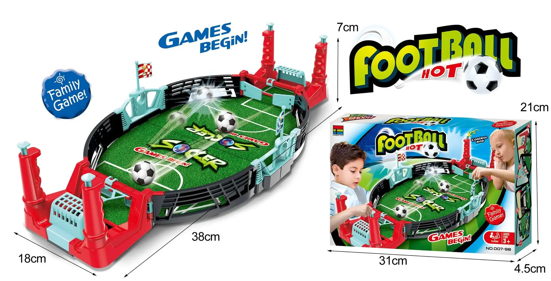 2-player Battle Table Football Game Creative Soccer Table Games Parent-child Interactive Game For Adults Family Board Toy