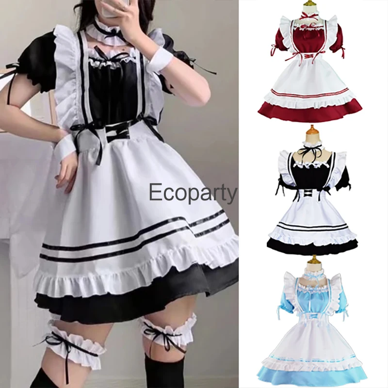 

5xl Kawaii Lolita Maid Costumes Girls Women Lovely Maid Cosplay Costume Animation Show Japan Outfit Dress Plus Size Lolita Dress