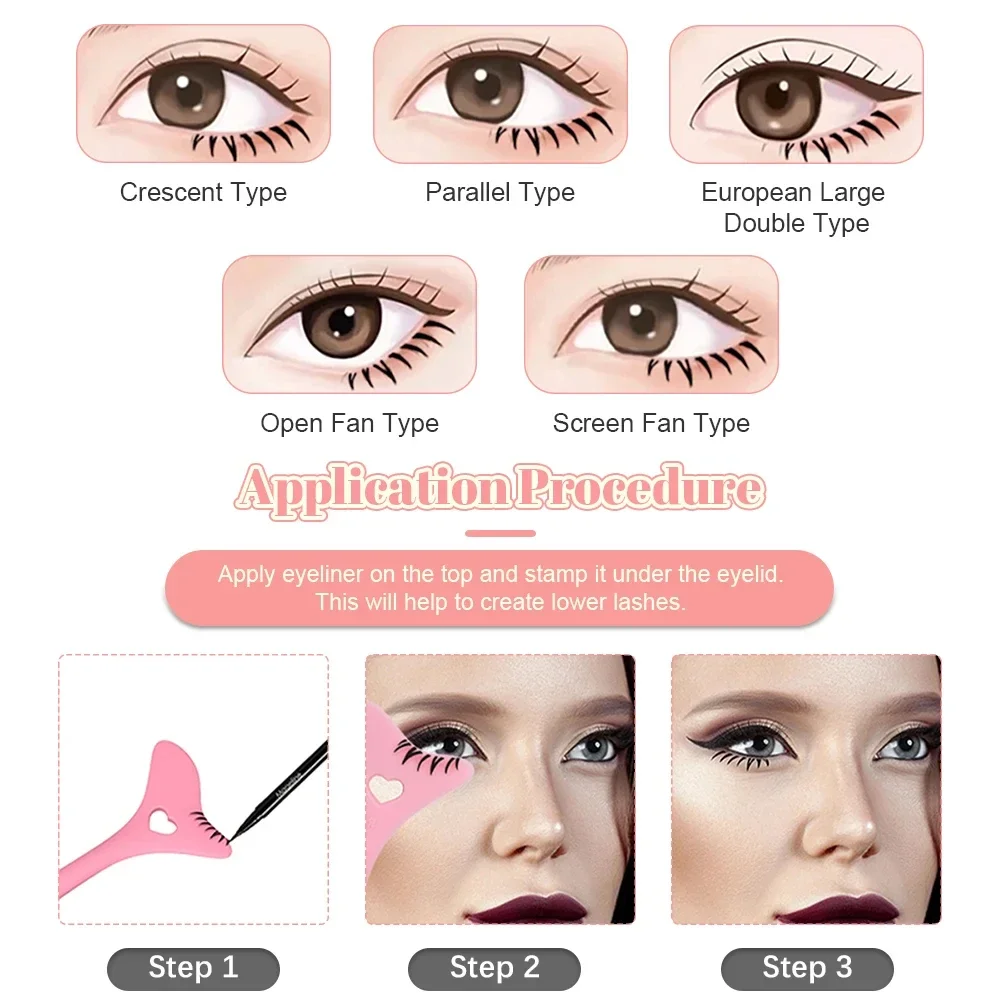 Makeup Tools 1pc Multi-functional Silicone Eyeliner Makeup Stencils Eyeliner Aid Tool Drawing Lipstick Wearing Aid Face Cream Applicator