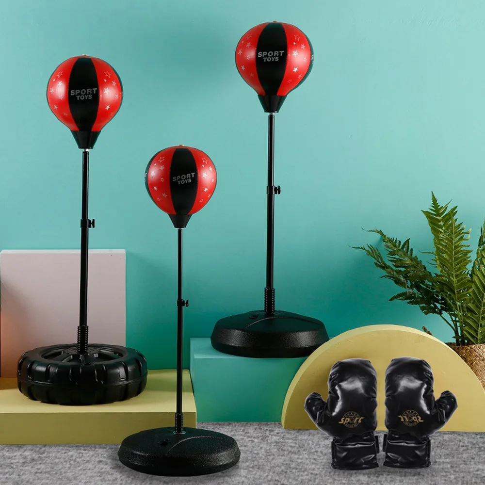 Adjustable Child Fitness Boxing Sports Punching Bag PU Punch Pear Speed Ball Relaxed Boxing Punching Bag Speed Sports Toys