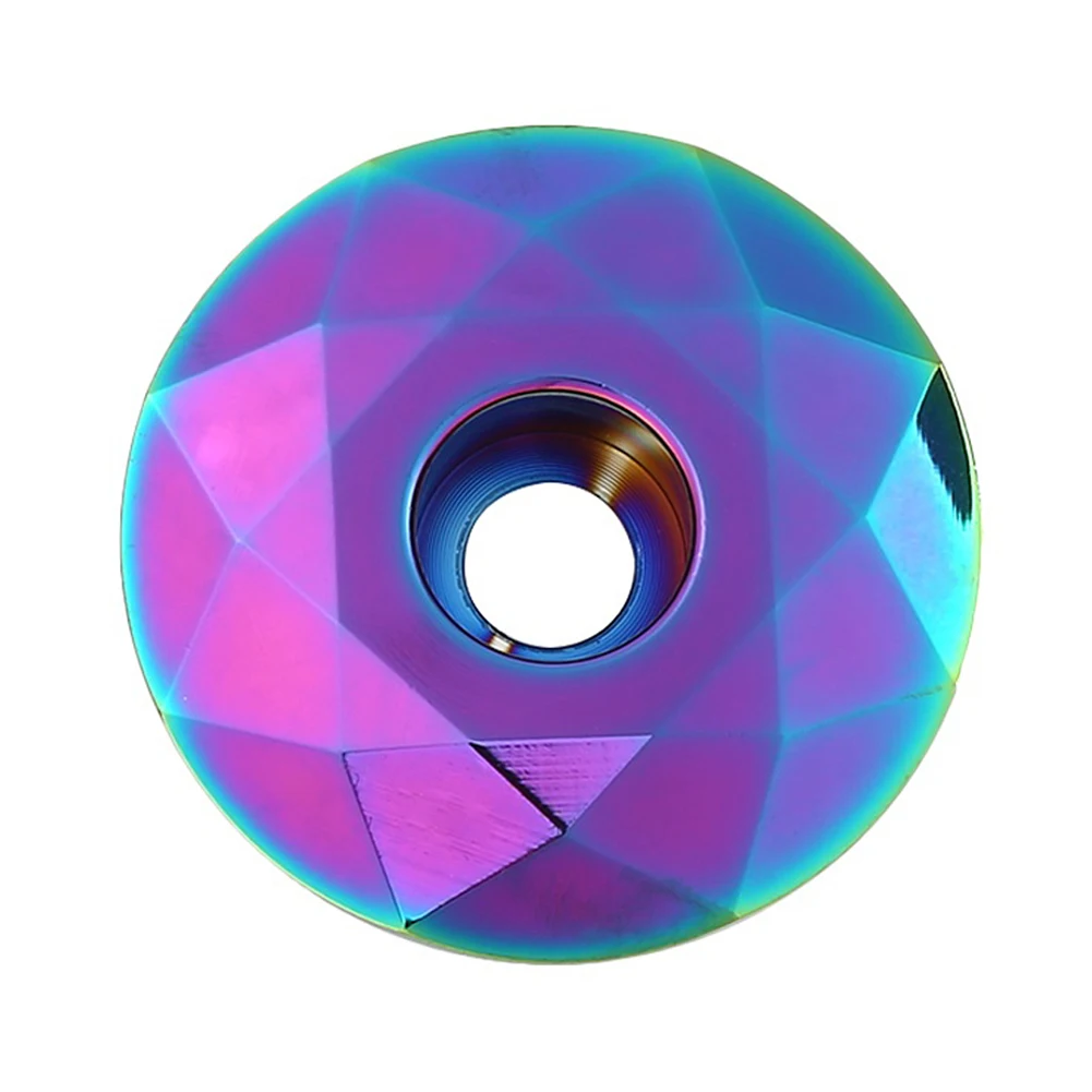 Description Picture 5 of itemMountain Bike Diamond Stem Top Cap Bicycle Headset Top Cap Cover Rainbow Color