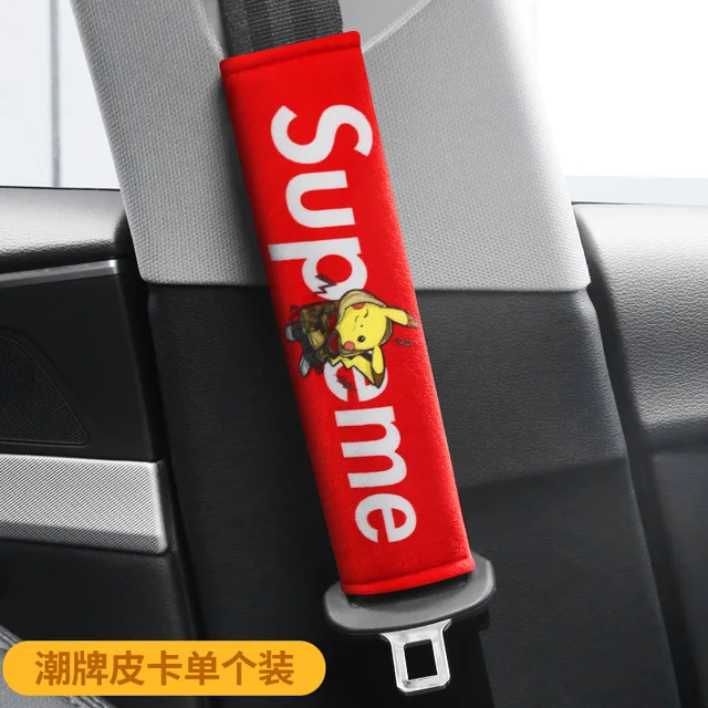 Seatbelt Cover Anime Cartoon Cute Pikachu Car Seat Belt Shoulder