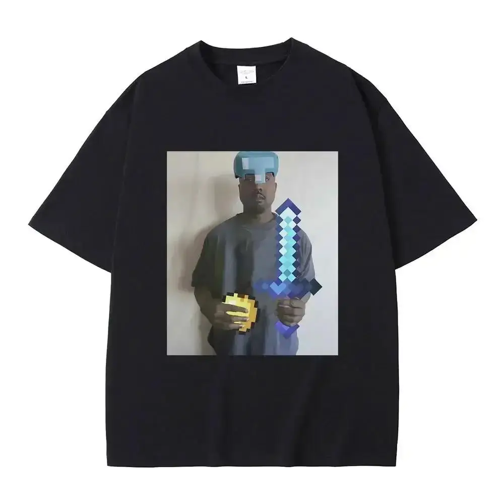 Funny Kanye West Meme 플러스 사이즈 티셔츠 여성 오버 사이즈 루즈 빈티지 힙합 랩 스타일 Tshirt 반소매 티셔츠 streetwear