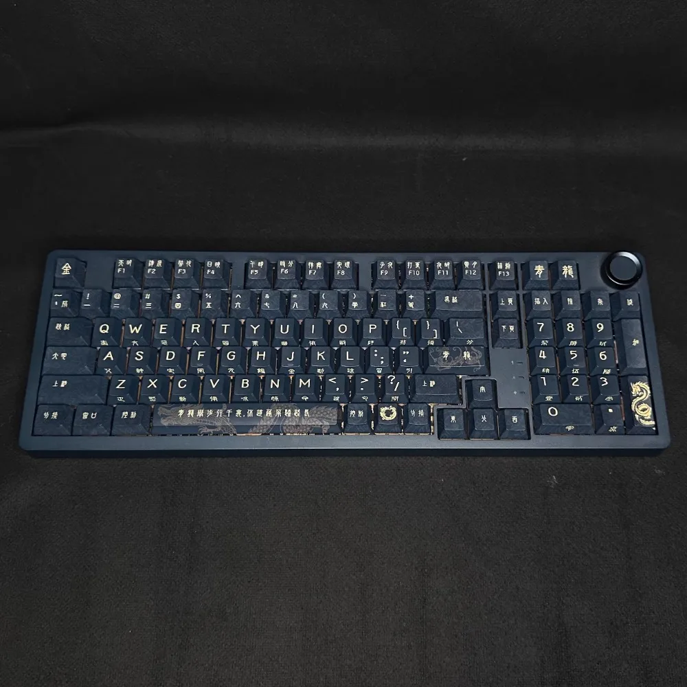 

139 Keys/Set Black Purple Dragon Theme PBT Keycaps for Cherry Profile MX Switch Mechanical Keyboard Original DIY Custom Design