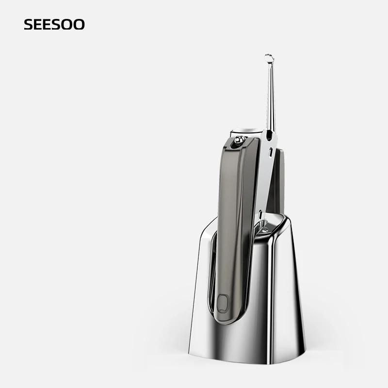 SEESOO 물튀김 방지 손톱깎이 귀 스푼, 성인용 사무용품, 마그네틱 베이스 포함, 고품질 2 종 세트