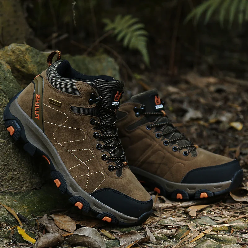 

36-47 Autumn Winter Men Women Ankle Boots Leather Tactical Shoes New Plus Anti-Skidding Classical Walking Footwear Summer Hiking