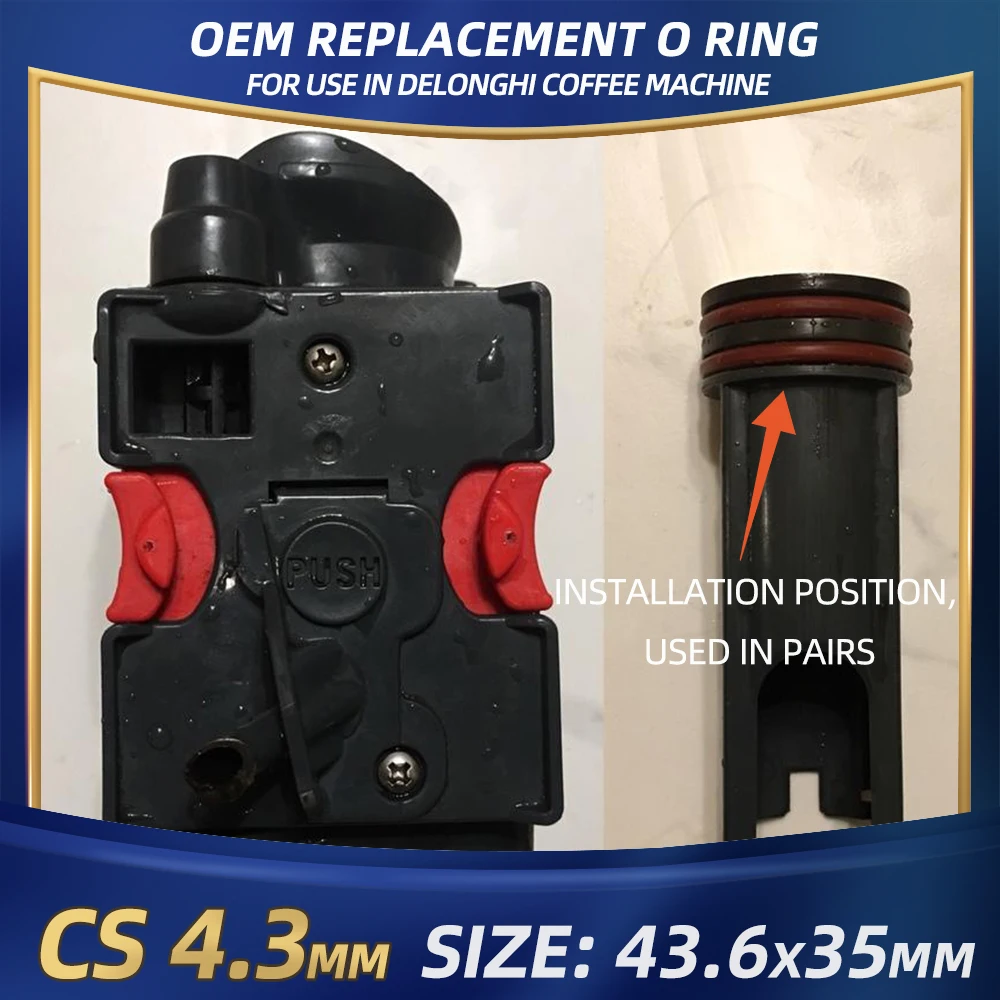 CS4.3 ミリメートルシリコーン O リングデロンギコーヒー 43.6*35*4.3