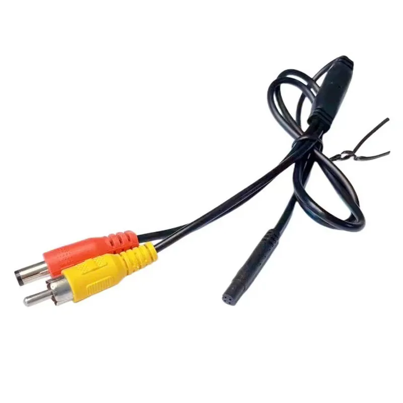Cavo adattatore 4 pin femmina a Av RCA maschio di alimentazione maschio per la linea di collegamento della telecamera retromarcia di parcheggio  34