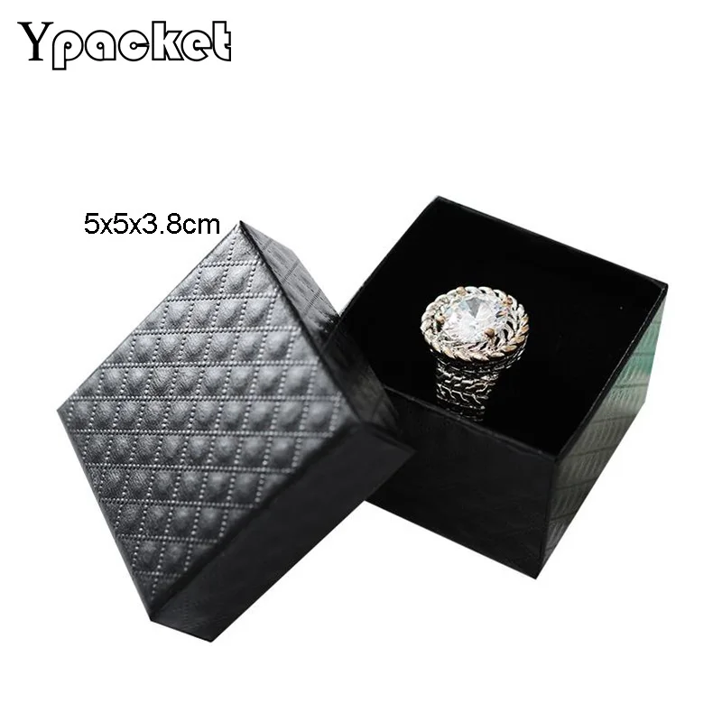 

50Pcs/Lot Black Box Jewelry Packaging Jewelry Organizer Box Engagement Ring For Earrings Mix Colors Small Gift Carrying Cases