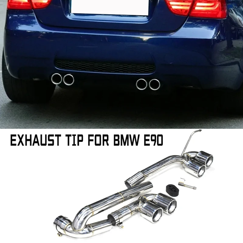 1 Set Carbon Fiber Car Exhaust Pipe For Bmw E90 E92 320i 318i 325i