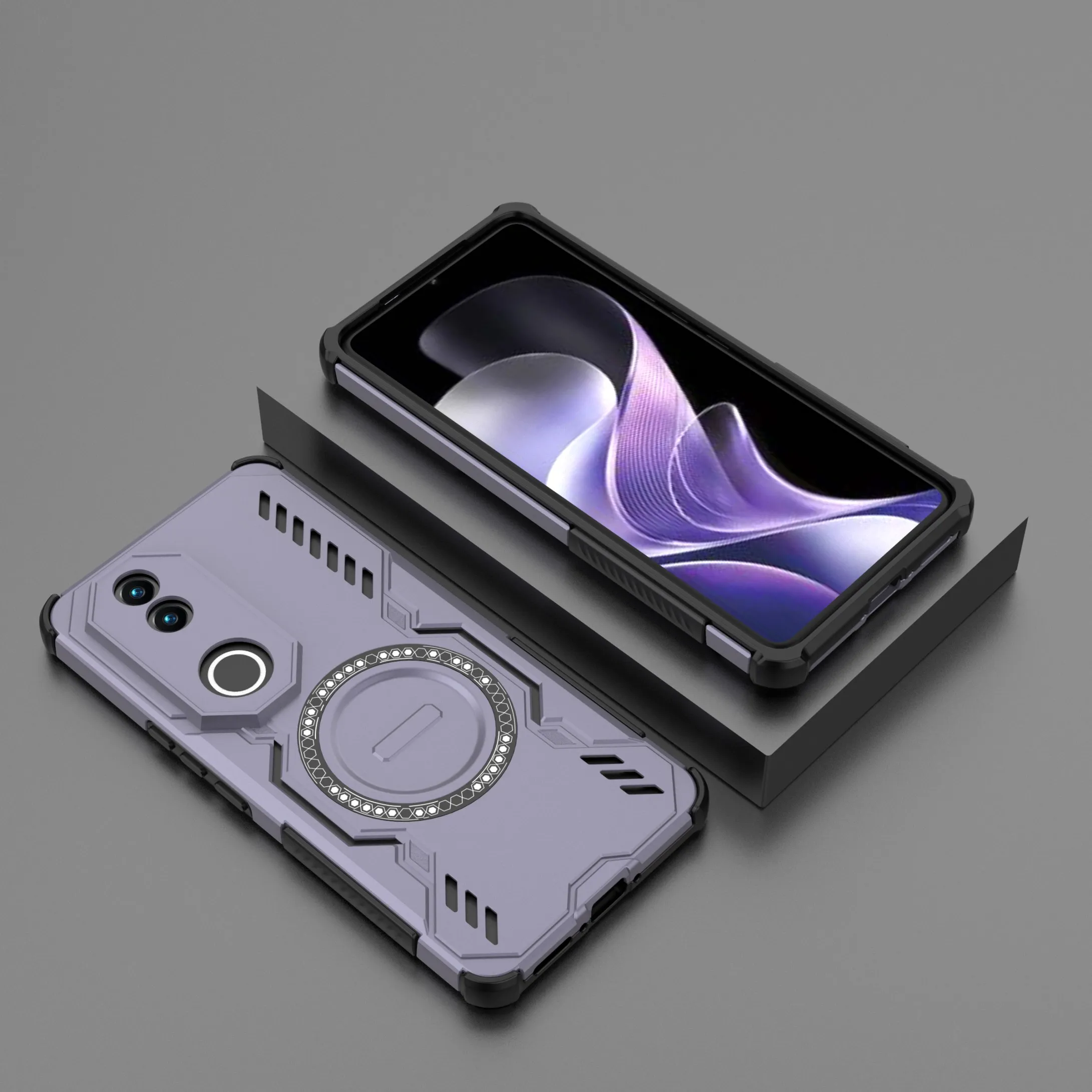 Magnetic Anti-Slip Shockproof Silicone Phone Case with Bumper Protection