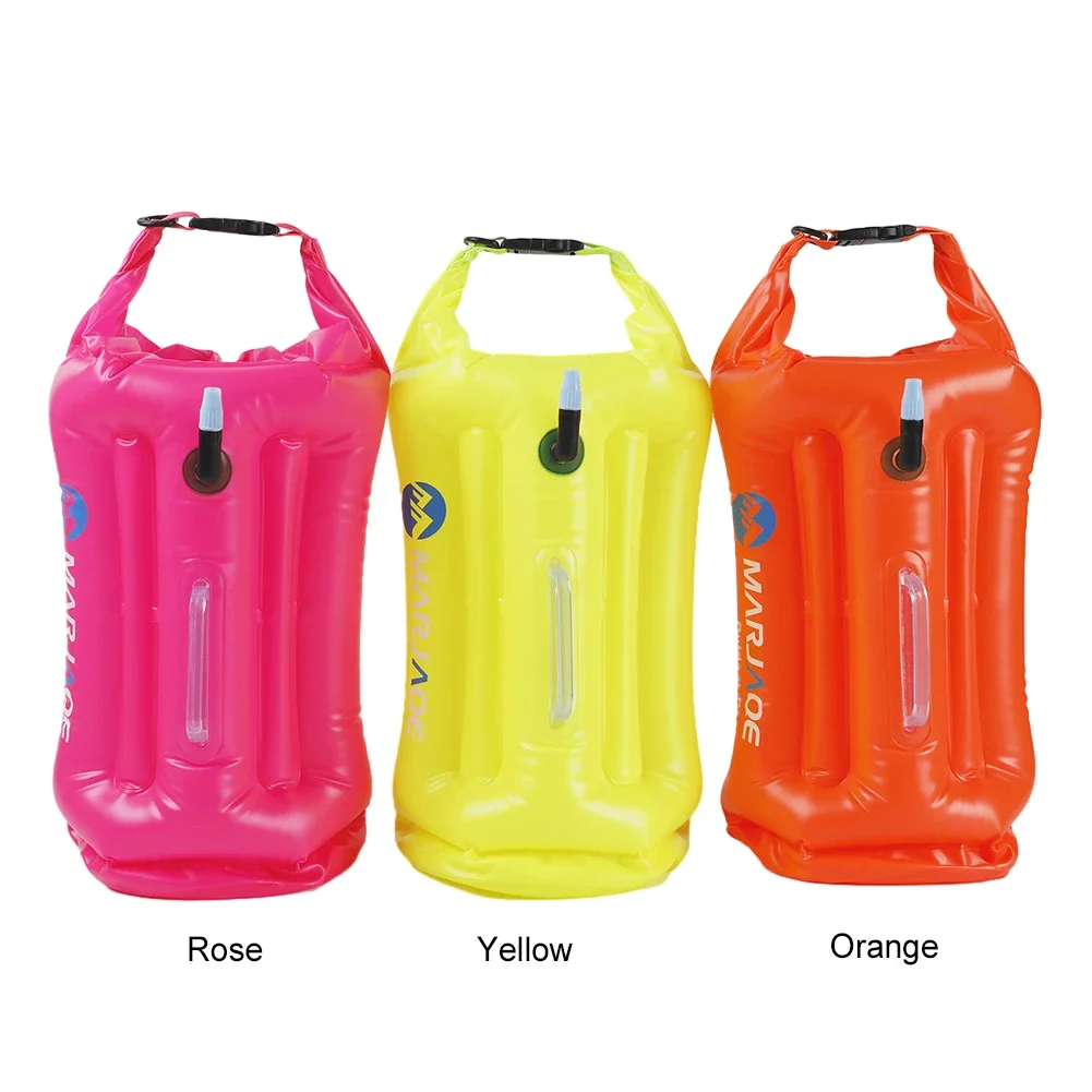 20L Tow Float Dry Bag with Storage Room Inflatable Waterproof Bag Float Swim Safety Swim Buoy for Boating Fishing Camping