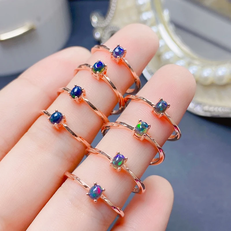 Natural Black Opal Rings for women silver 925 jewelry luxury gem stones 18k gold plated free shiping items Party Gifts Natural Black Opal Rings for women silver 925 jewelry luxury gem stones 18k gold plated free shiping items Party Gifts