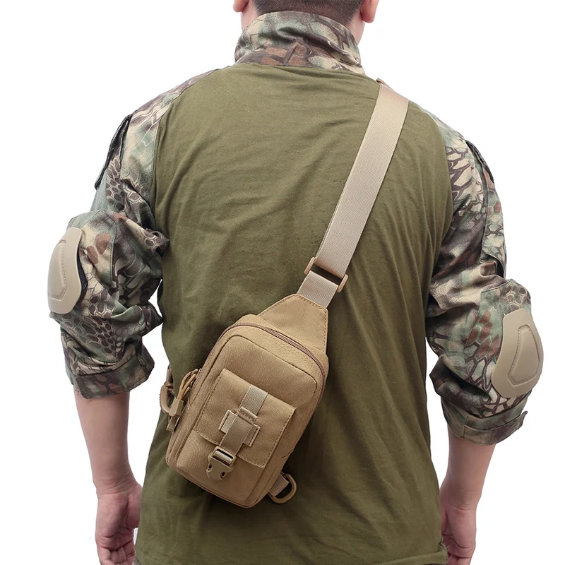 Tactical Chest Bag 1000D Riding Shoulder Bag Outdoor Crossbody Bags Climbing Sport Camping Hiking Travel Chest Bag 5