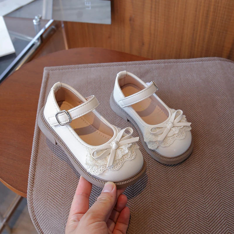 Leather Kids Mary Jane Flats for Girls with Soft Sole