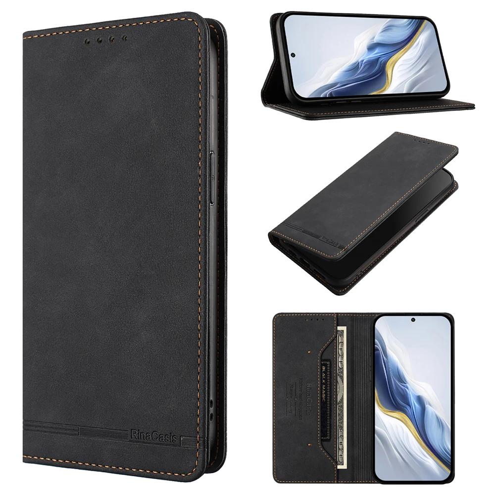 Magnetic RFID Anti-Theft Leather Card Holder Book Case