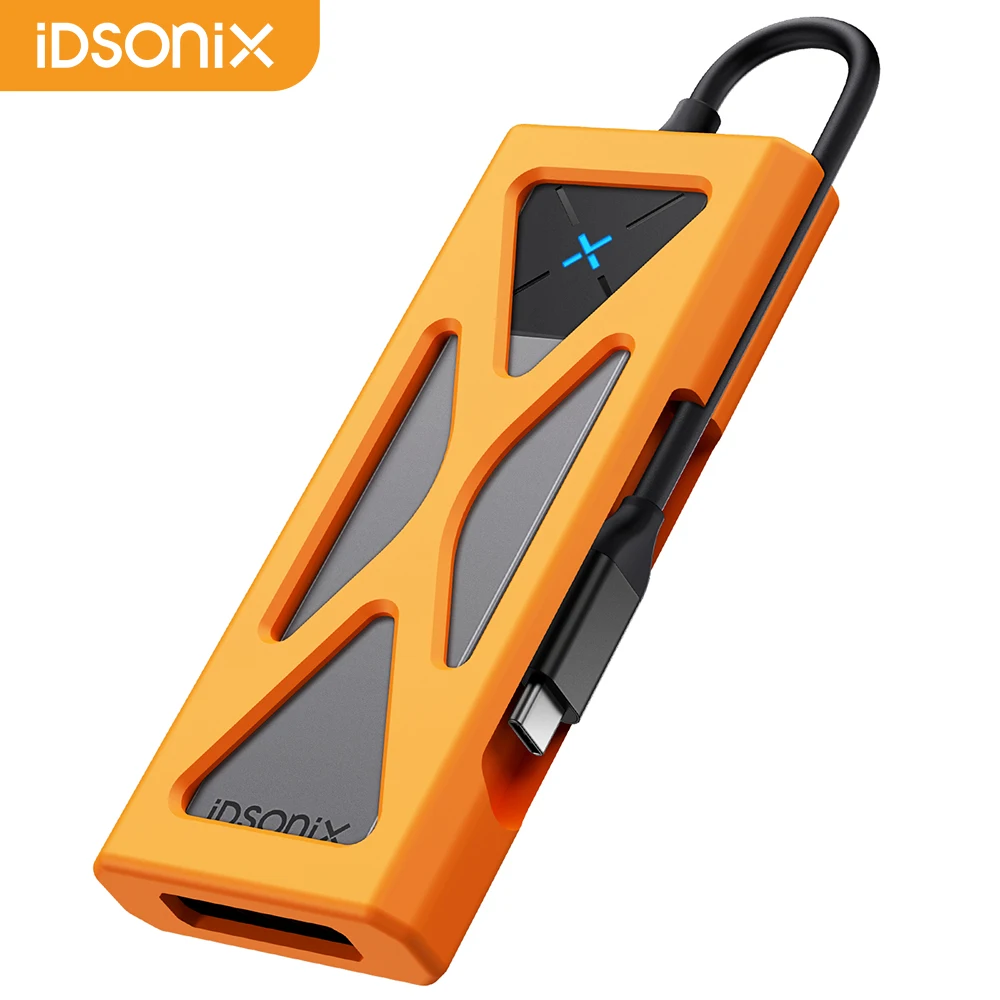 Idsonix M.2 Adattatore Per Custodia Custodia Nvme Custodia Nvme A Usb3.2 Tipo C 10Gbps Ssd Per Nvme Pcie E Ahci Sata Con Custodia Protettiva