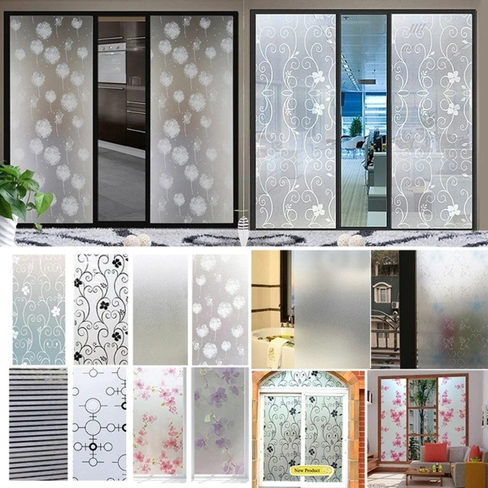 45*200CM Waterproof Frosted Privacy Bedroom Bathroom Window Glass Film Sticker 
