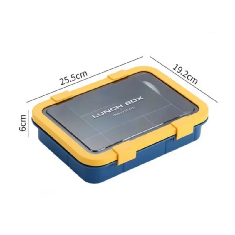 Portable PP Lunch Box with Fork Spoon for Kids Students