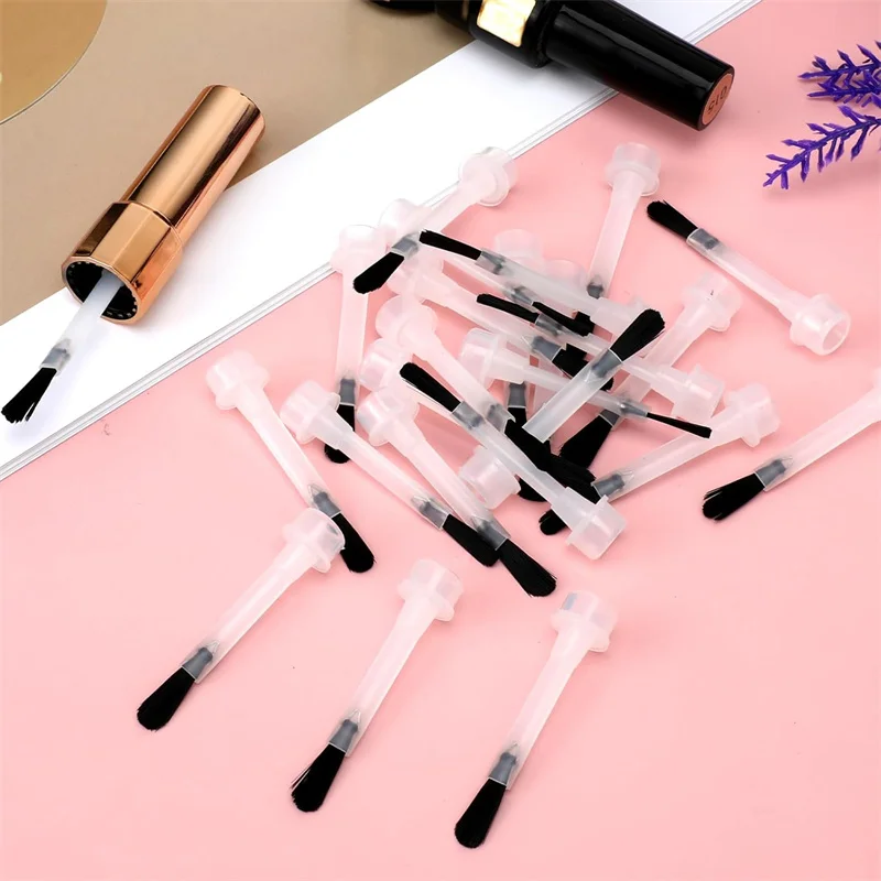 66/25pcs Disposable Nail Polish Brush With Handle Nail Polish Bottle Replacement Brush Nail Art Brush Liquid Applicators Brushes 4
