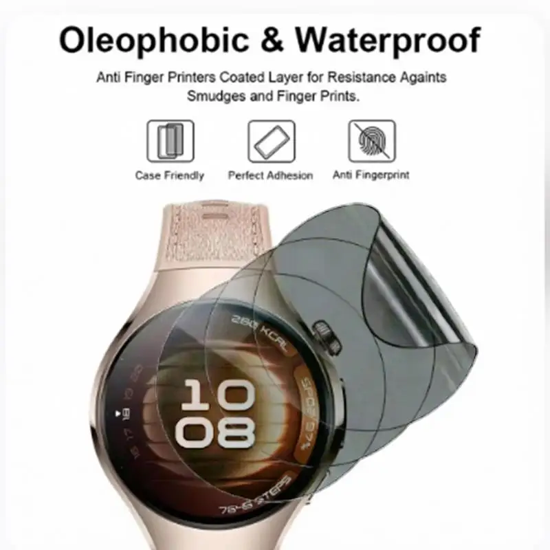 Privacy Hydrogel Film Screen Protector for Smartwatches (3-4 Pack)