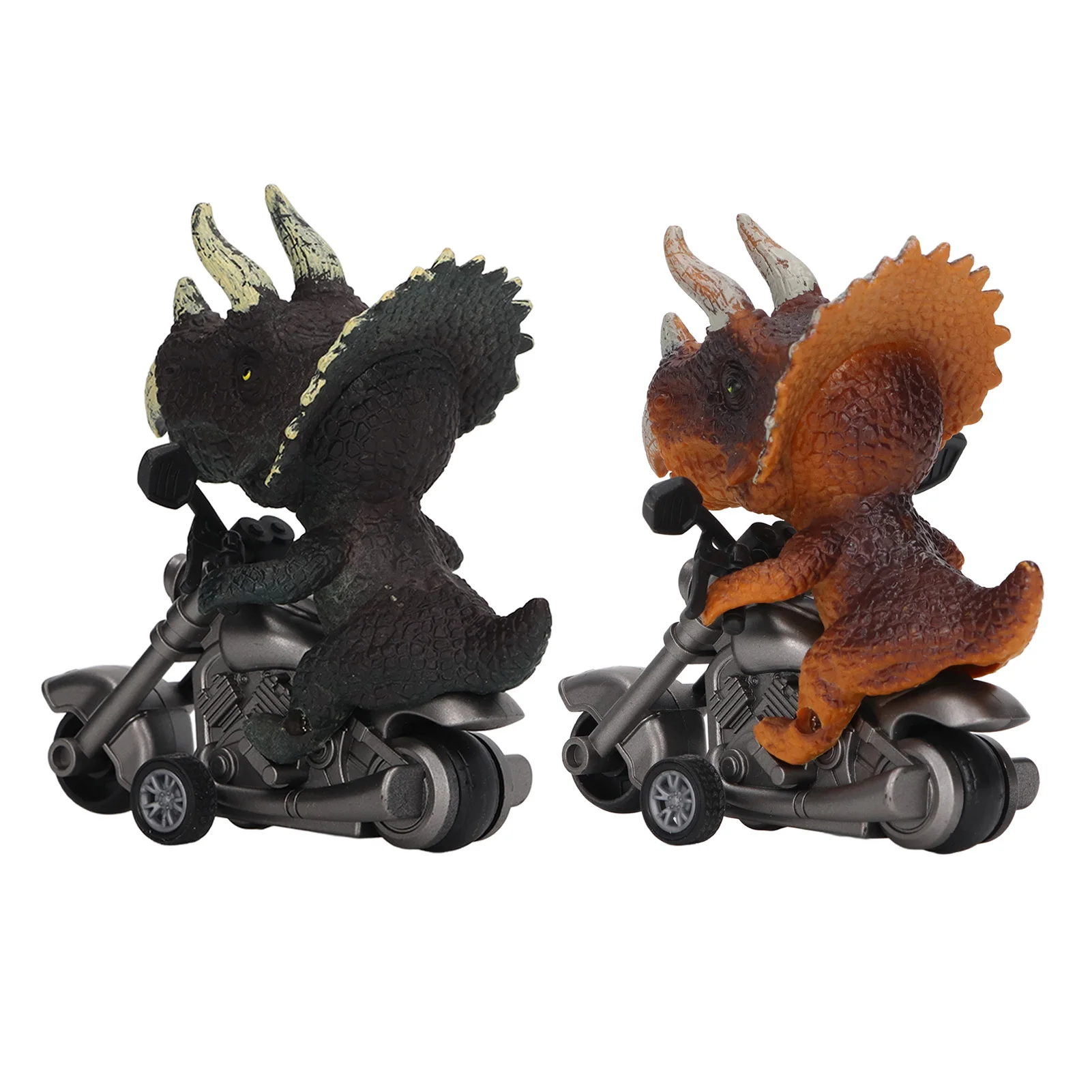 Simulation Dinosaur Riding Motorcycle Toy Inertia Motorcycle Animal Model Pull Back Car Toy Action Figure Children Festival Gift kids car model dinosaur pull back tyrannosaurus rex triceratops action simulation animal model decor inertial car toys children