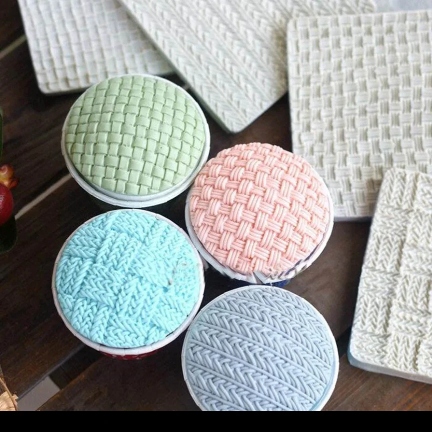 

Knitting Wools Sweater Pattern Knitting Texture Silicone Mold Kitchen DIY Cake Baking Tools Dessert Decoration Chocolate Mold