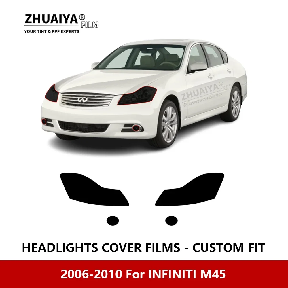 

For INFINITI M45 2006-2010 Car Exterior Headlight Anti-scratch PPF precut Protective film Repair film Car stickers Accessories
