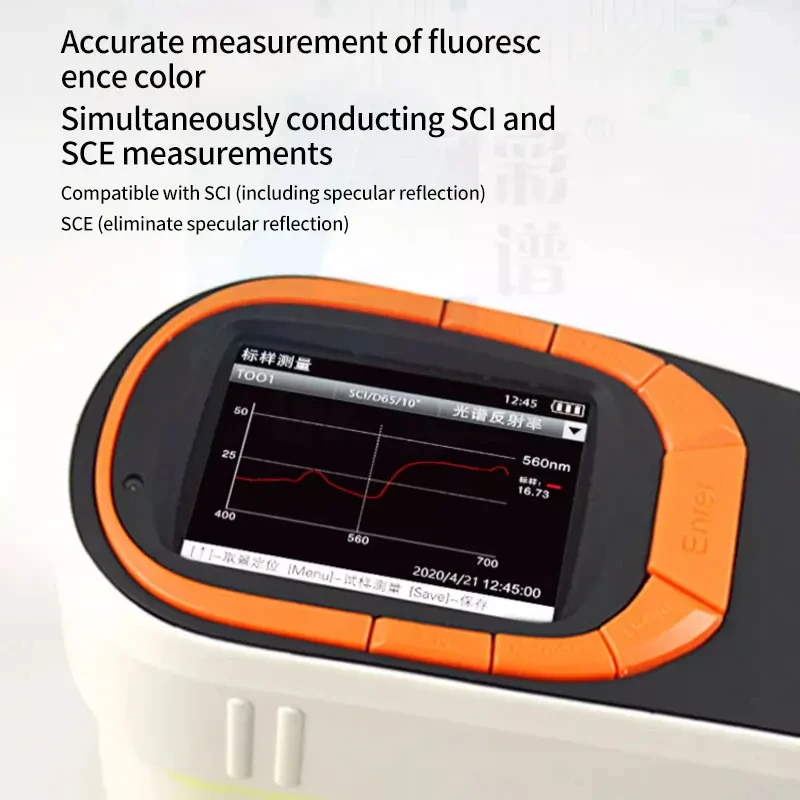 Spectral Colorimeter Handheld Colorimeter High-Precision Computer Color Detector Coating Plastic  CS-580A CS-600A CS-650A 3