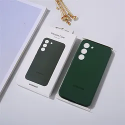 Premium Liquid Silicone Phone Cover - Soft TPU Protective Shell - Galaxy S23 Ultra (Dark Green)