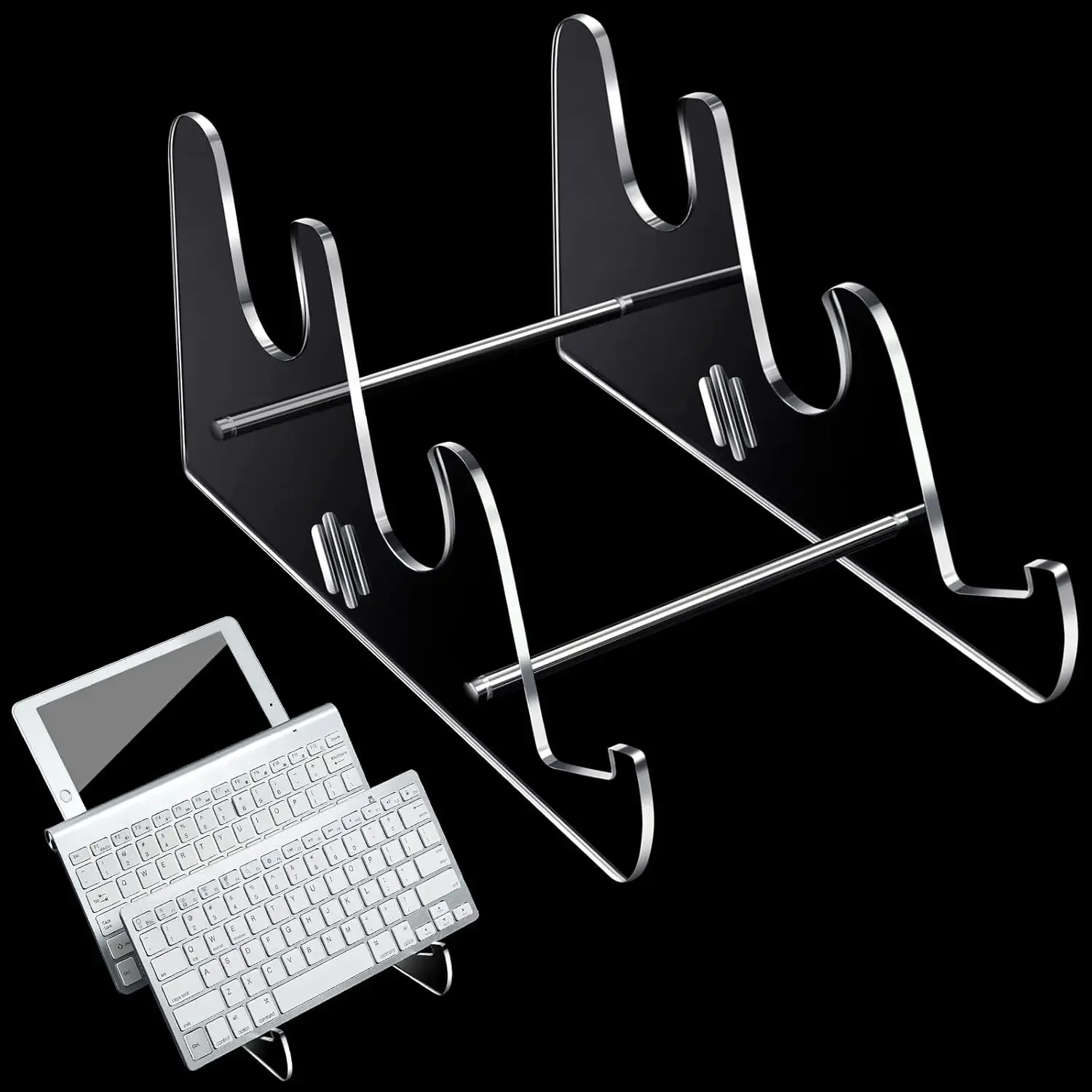 노트북 스탠드 Macbook 용 투명 아크릴 키보드 스탠드 HP 컴퓨터 기계 게임 키보드 홀더 레이어 랙 키보드 트레이